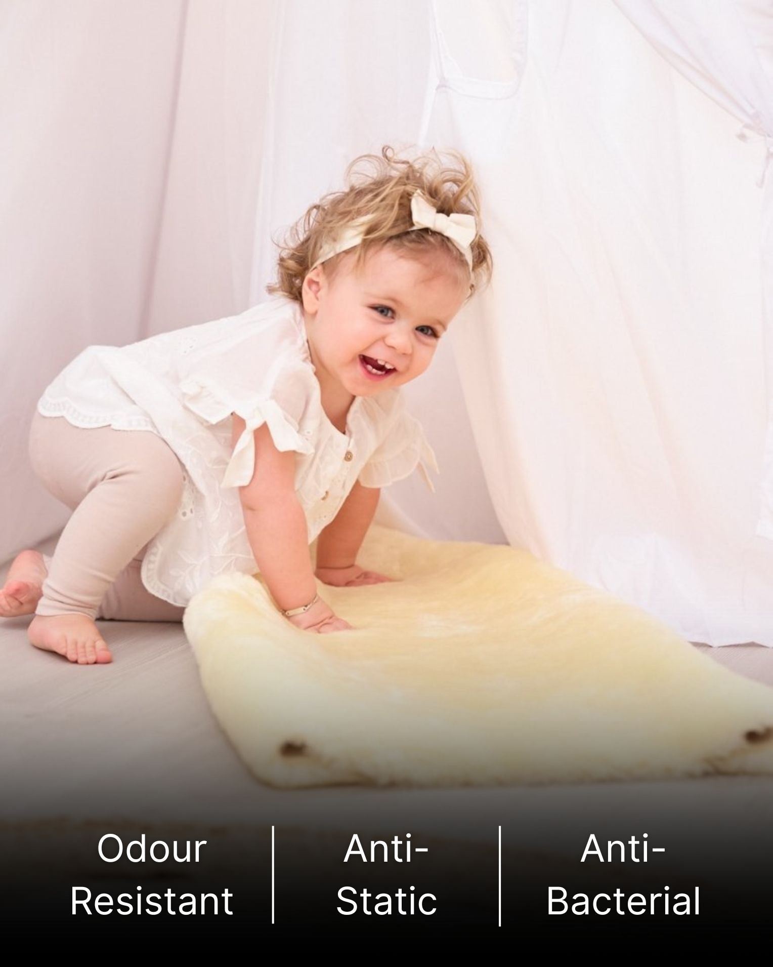 Baby Sheepskin Rug - Natural - 85cm x 48cm