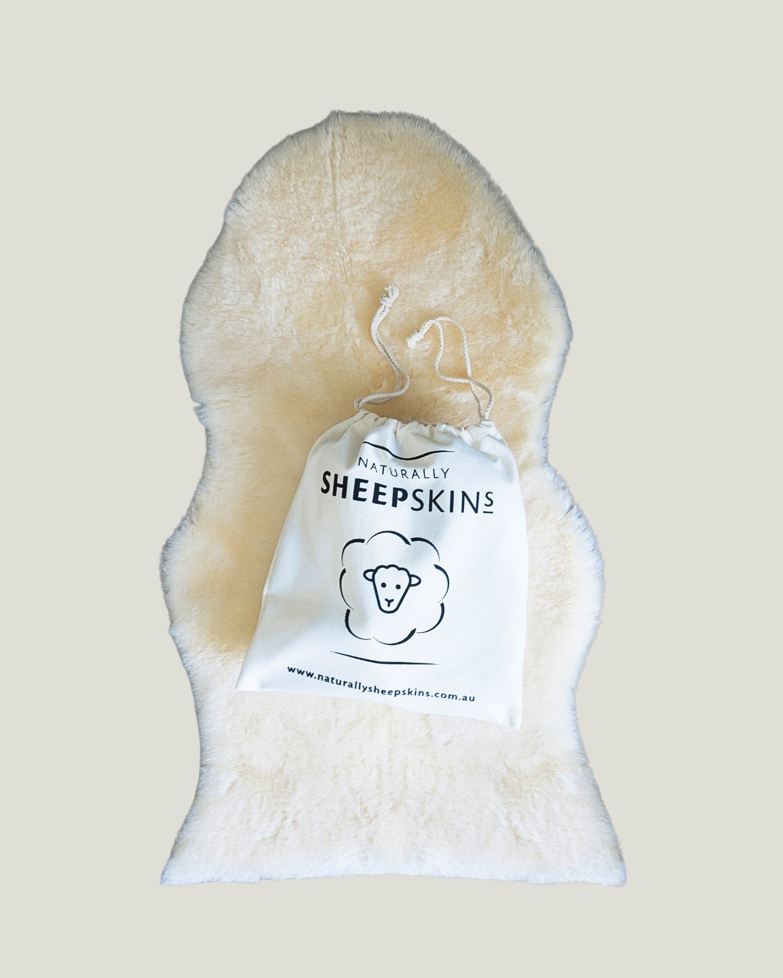 Baby Sheepskin Rug - Natural - 85cm x 48cm