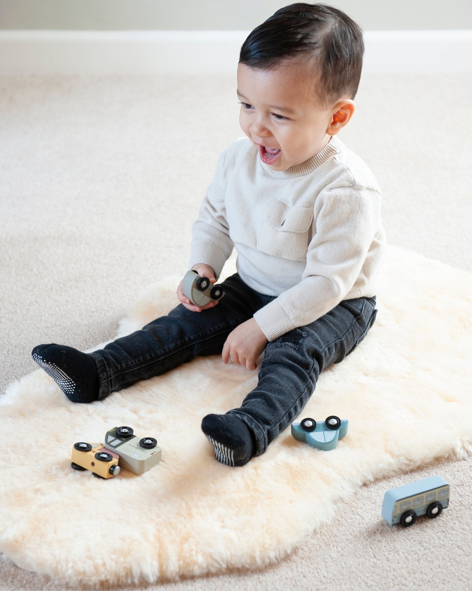 Baby Sheepskin Rug - Natural - 85cm x 48cm