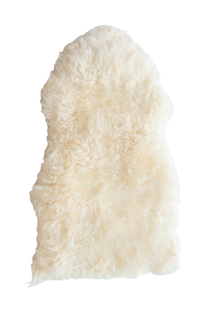 Single Sheepskin Long Wool Rug - 90cm x 55cm