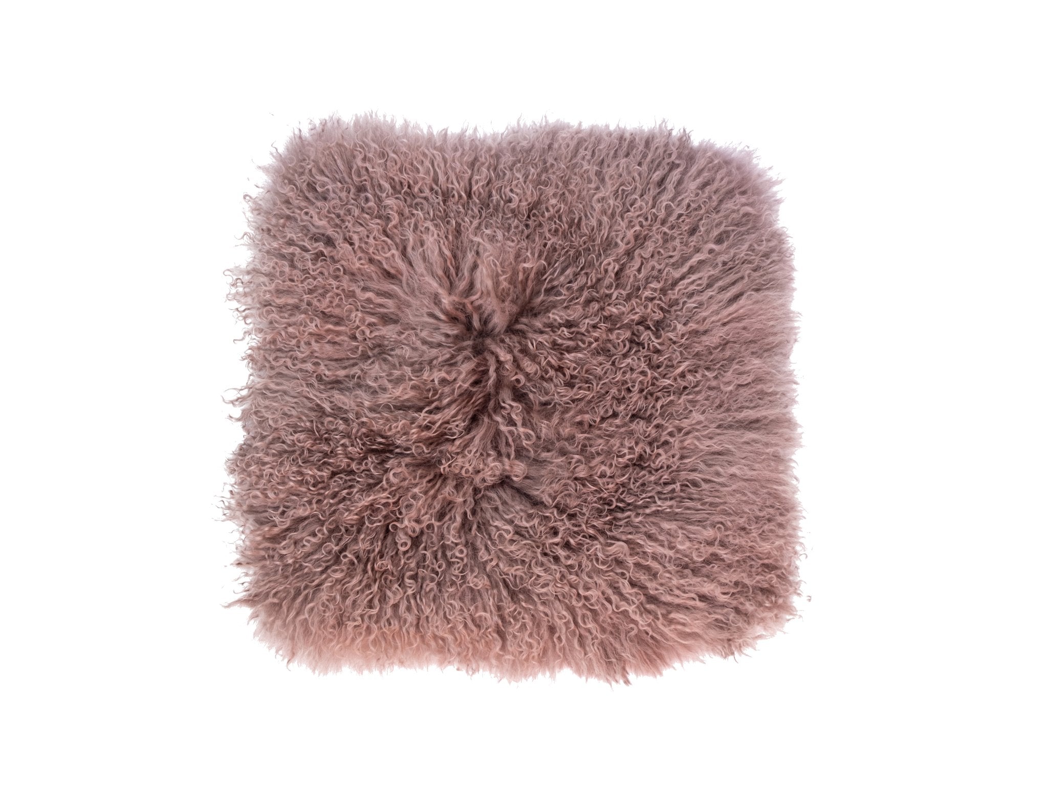 100% Natural Mongolian Sheepskin Cushion Covers - Large, Mocha - Naturally Sheepskins