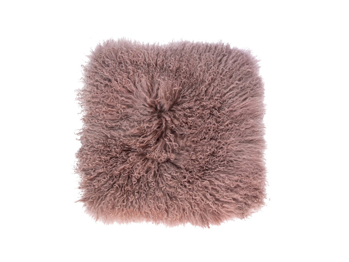 100% Natural Mongolian Sheepskin Cushion Covers - Medium, Black - Naturally Sheepskins