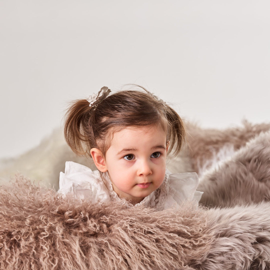 100% Natural Mongolian Sheepskin Cushion Covers - Medium, Black - Naturally Sheepskins