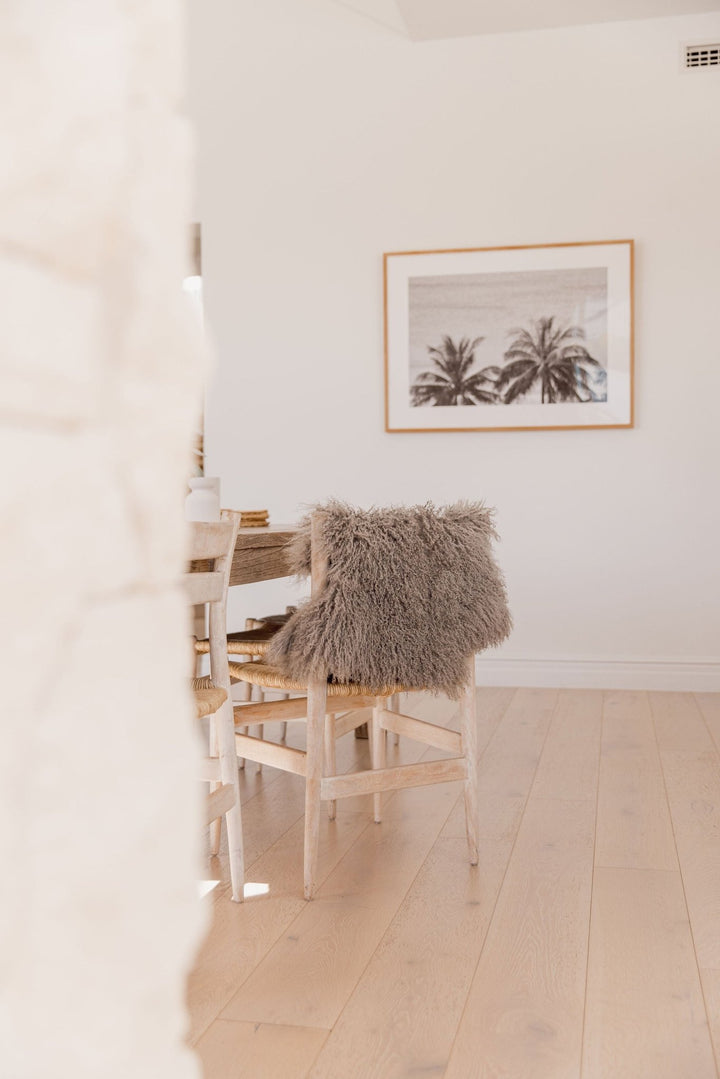 100% Natural Sheepskin Mongolian Single Rug, Grey - Naturally Sheepskins