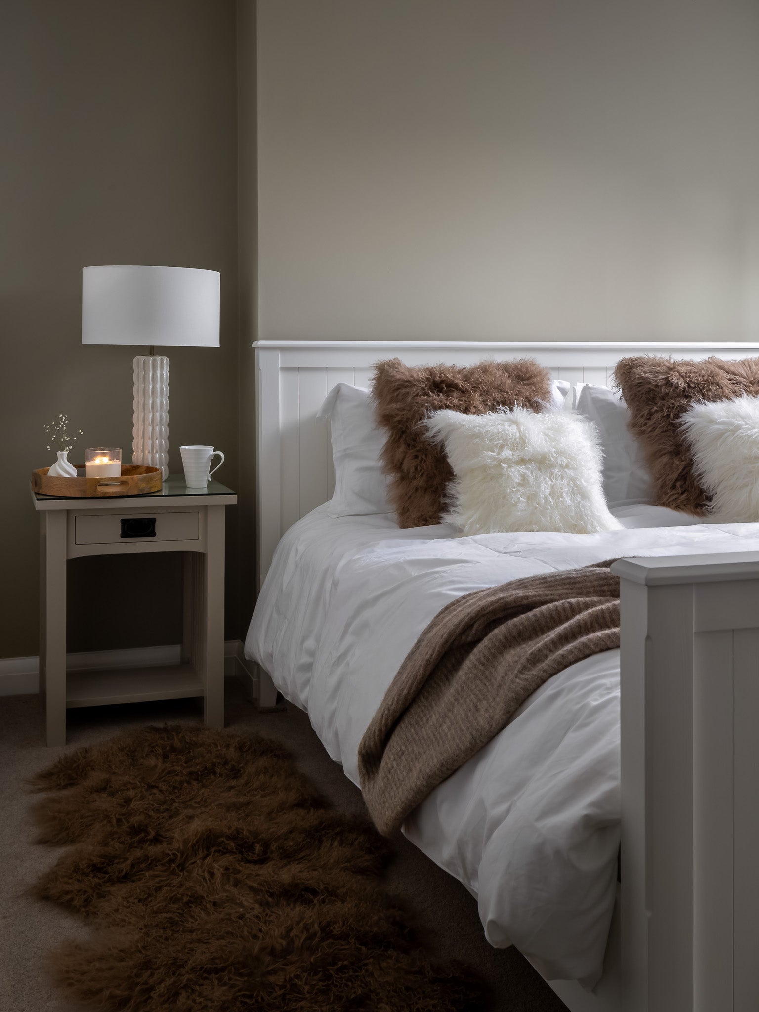 mongolian cushions on bed