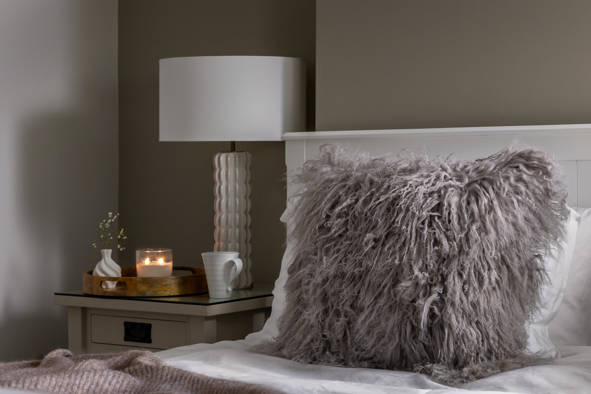 mongolian grey cushion