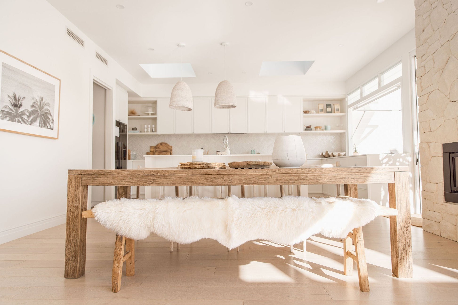 Double Long Wool Sheepskin Rug - 180cm x 55cm