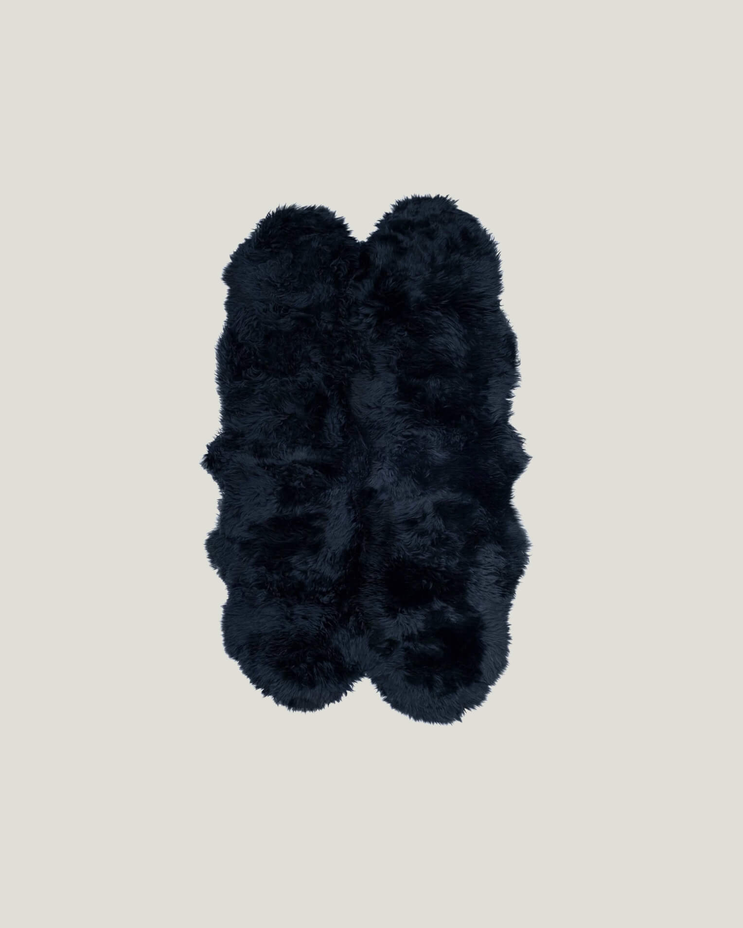 Black Quad Long Sheepskin Rug