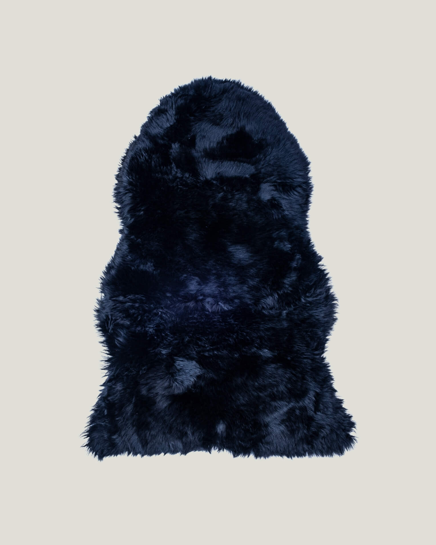 Black Single Sheepskin rug 