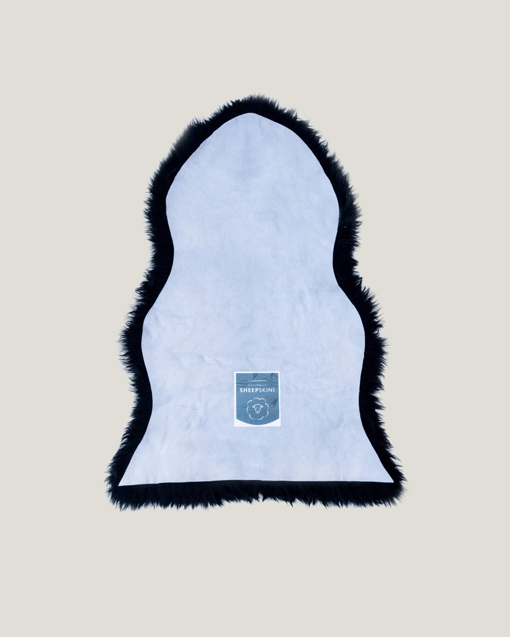 Black Single Sheepskin rug back