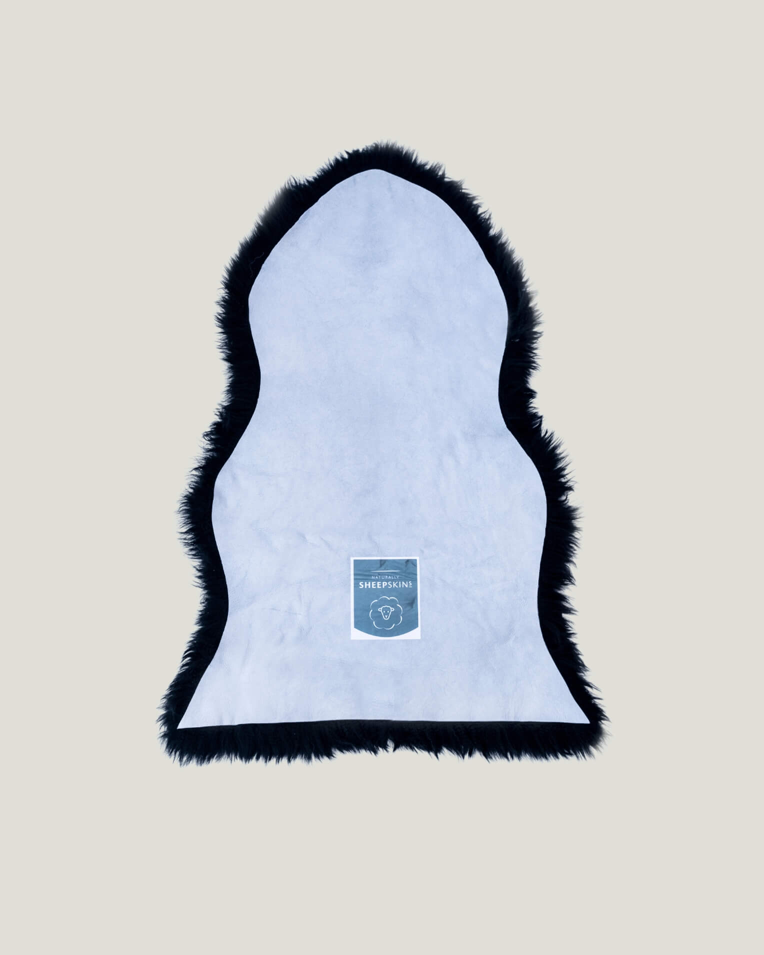 Black Single Sheepskin rug back