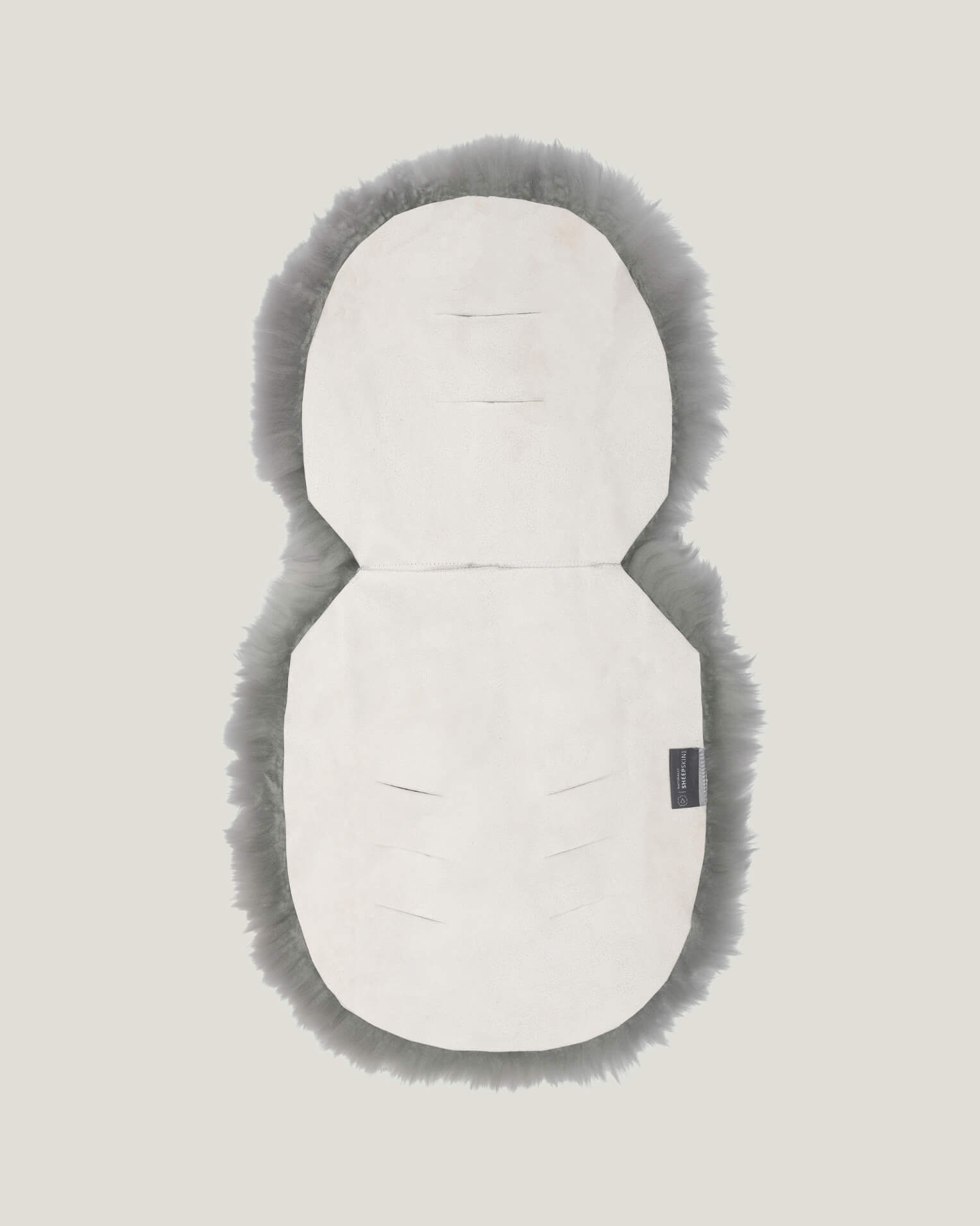 Back of sheepskin pram liner