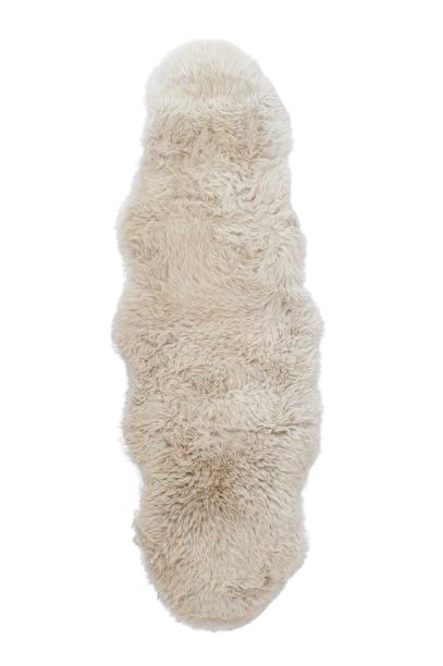 double sheepskin long wool stone