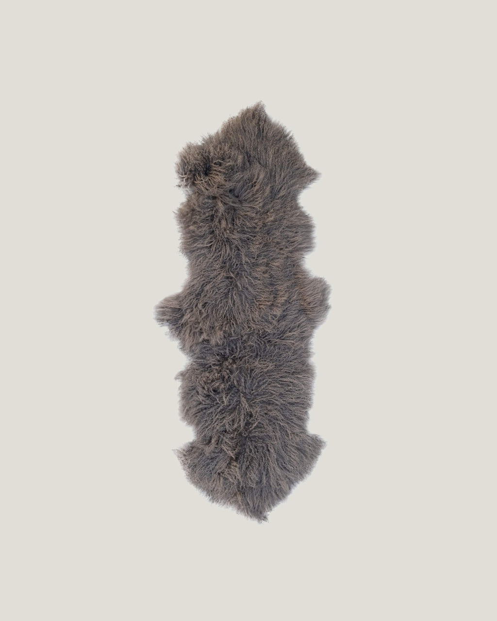 Grey Mongolian Sheepskin Rug 