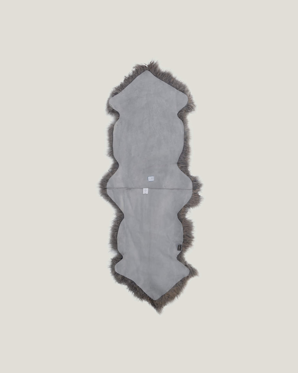 Grey Mongolian Sheepskin Rug Back