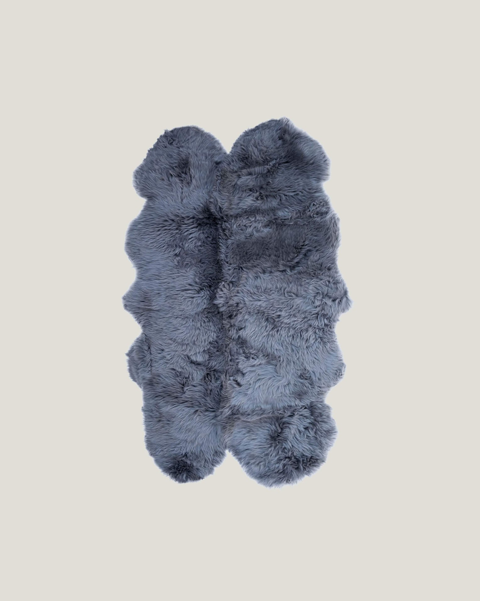 Steel Grey Quad Long Sheepskin Rug