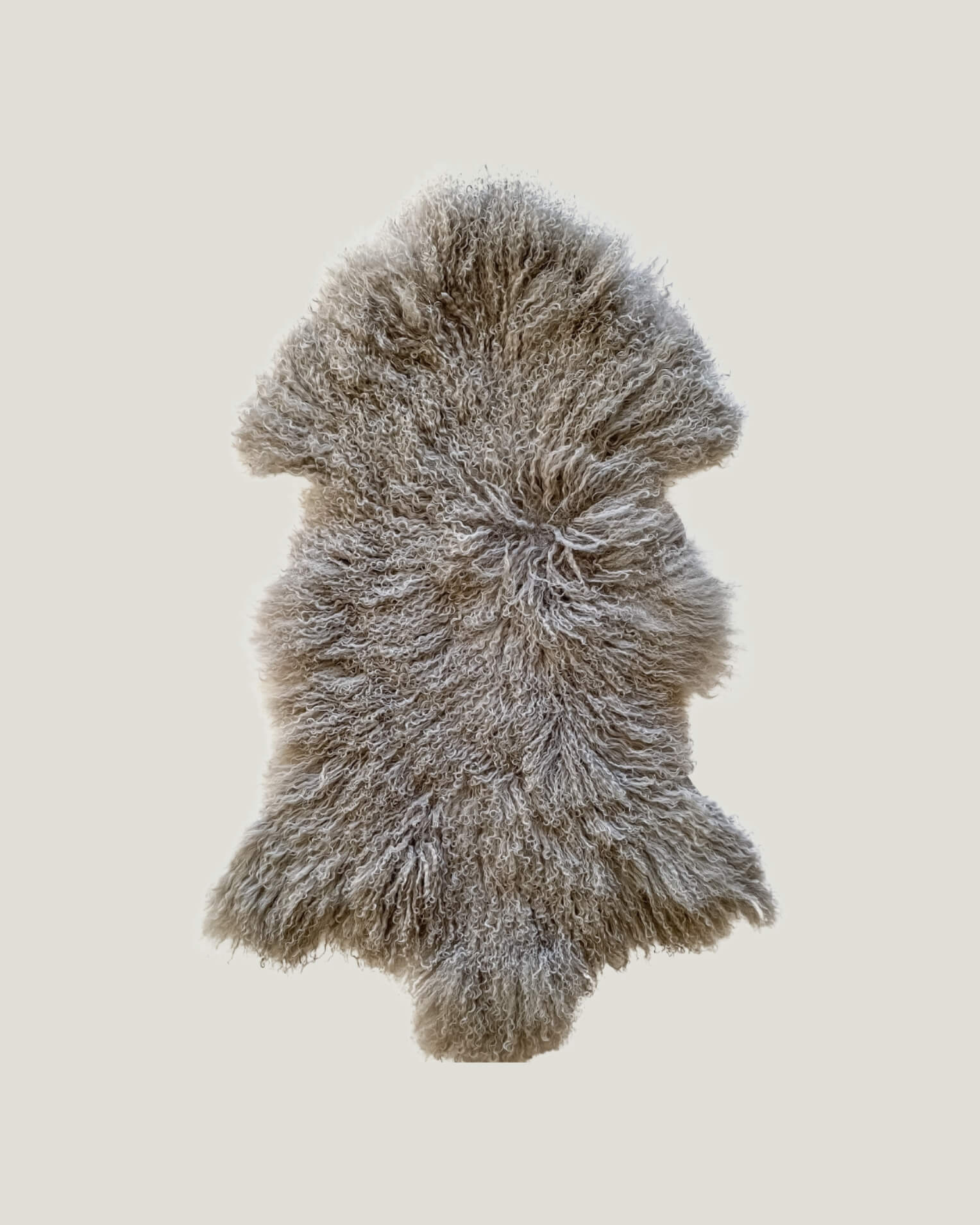 Grey Mongolian Sheepskin Rug