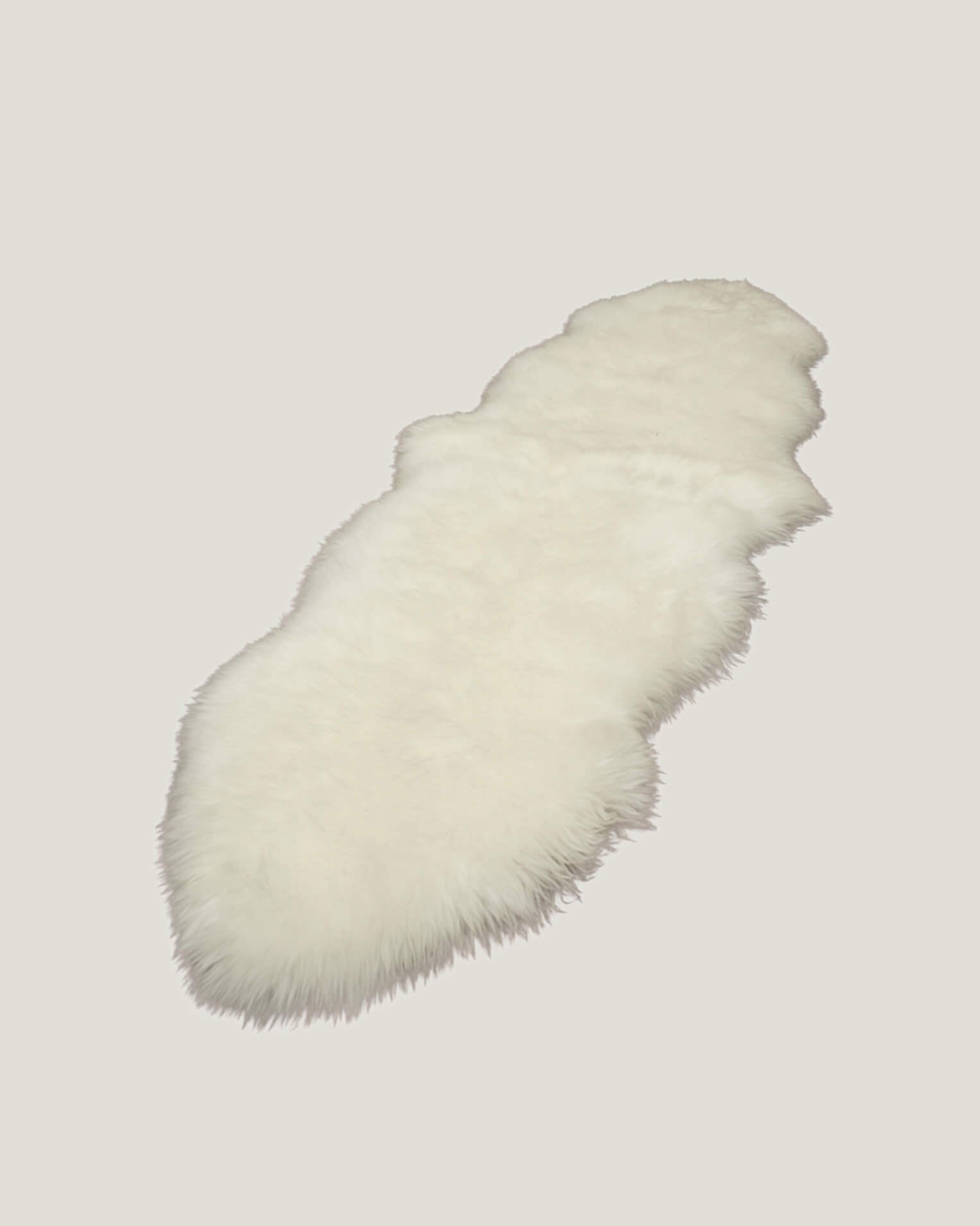 Stone Double Long Wool Sheepskin Rug Product Photo