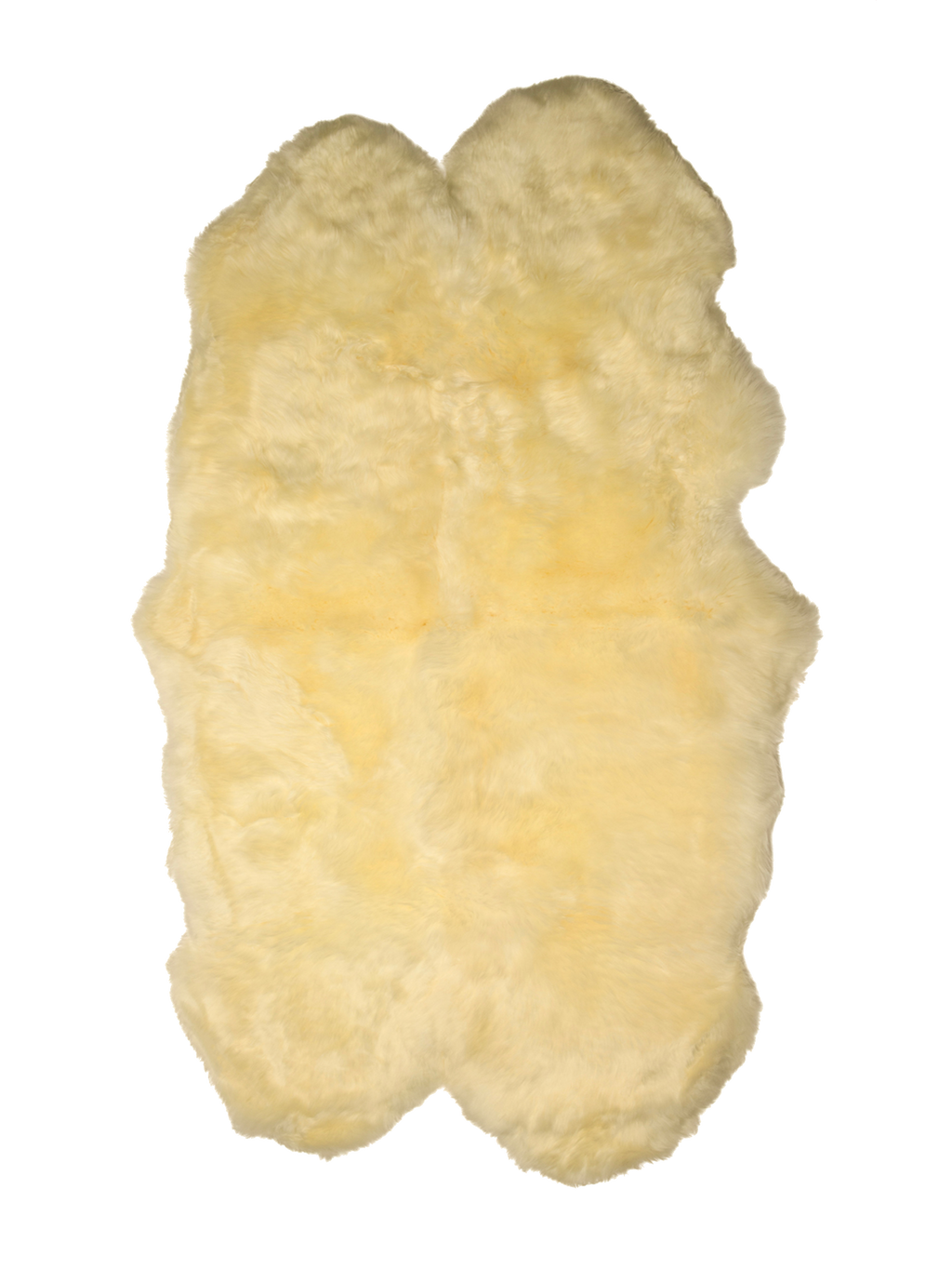 Ivory Sheepskin Long Wool Quad Rug