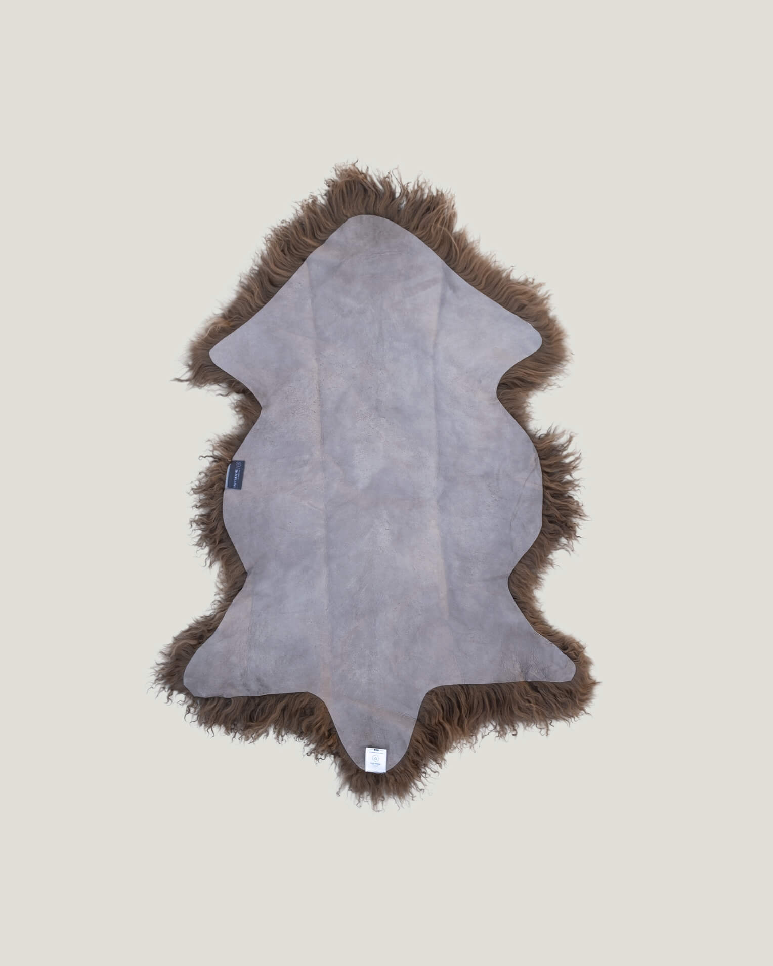 Mocha Mongolian Sheepskin Rug back