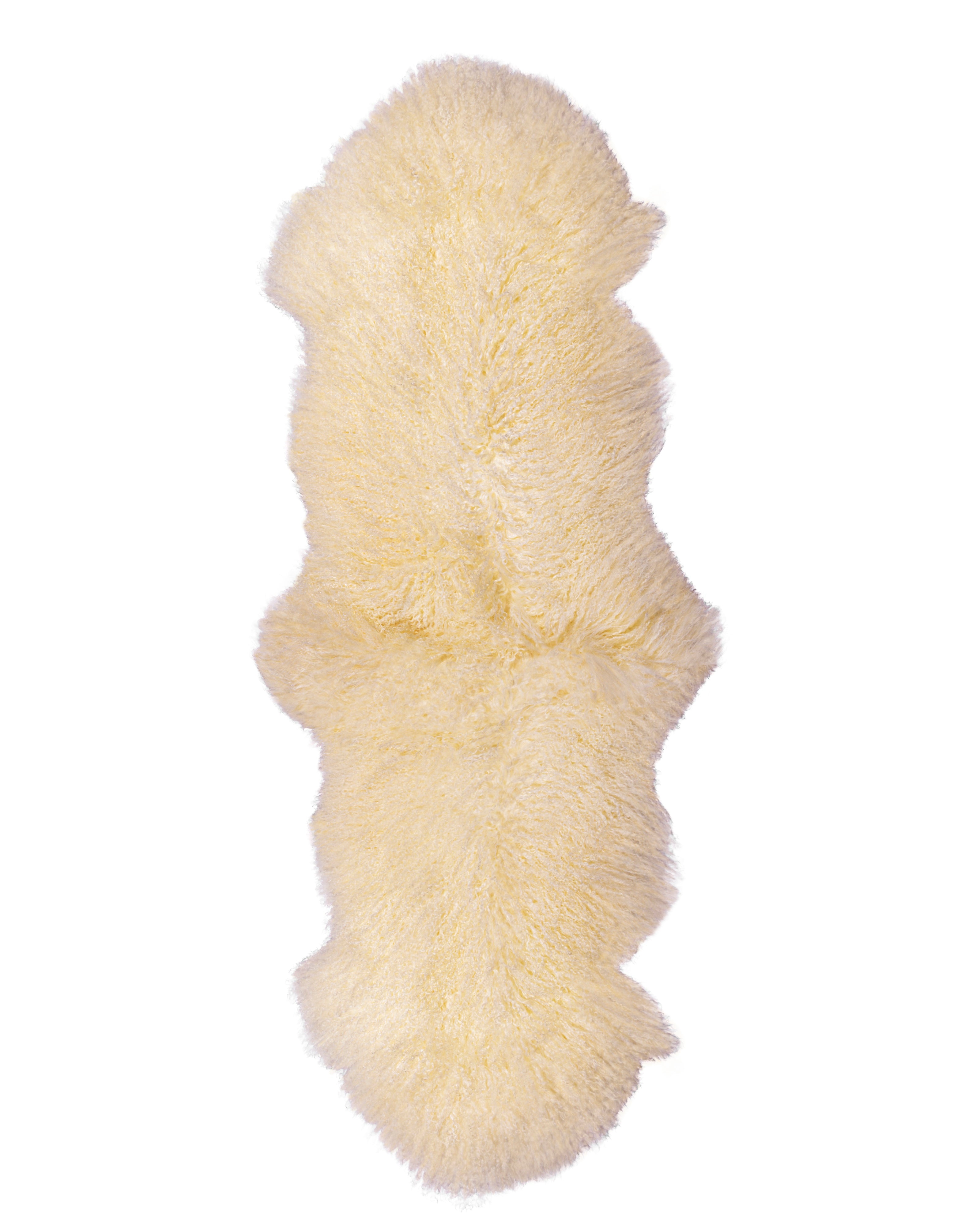 Mongolian Double Rug Sheepskin Ivory