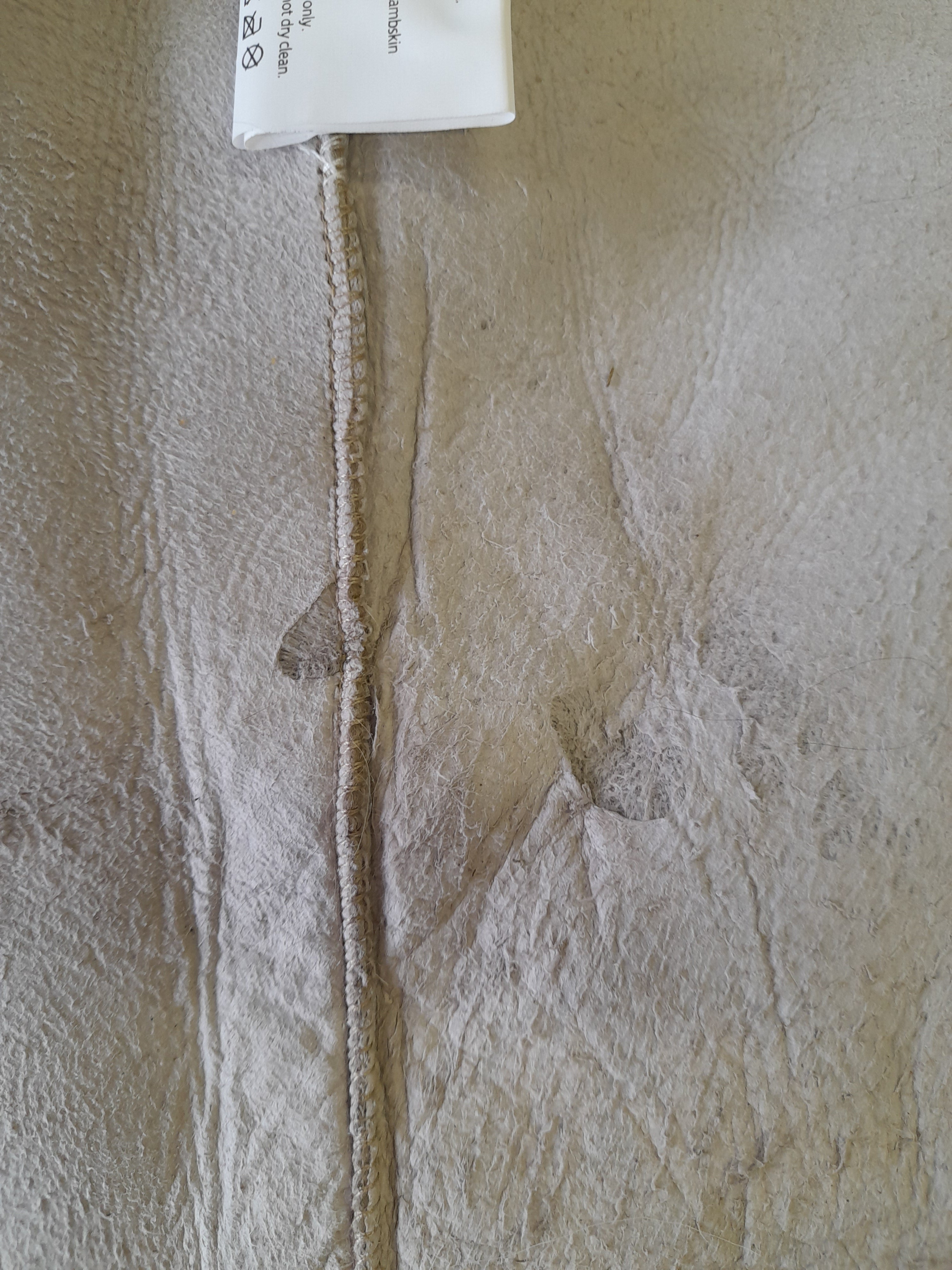 Outlet 100% Natural Sheepskin Mongolian Double Rug - 180cm x 55cm Mocha