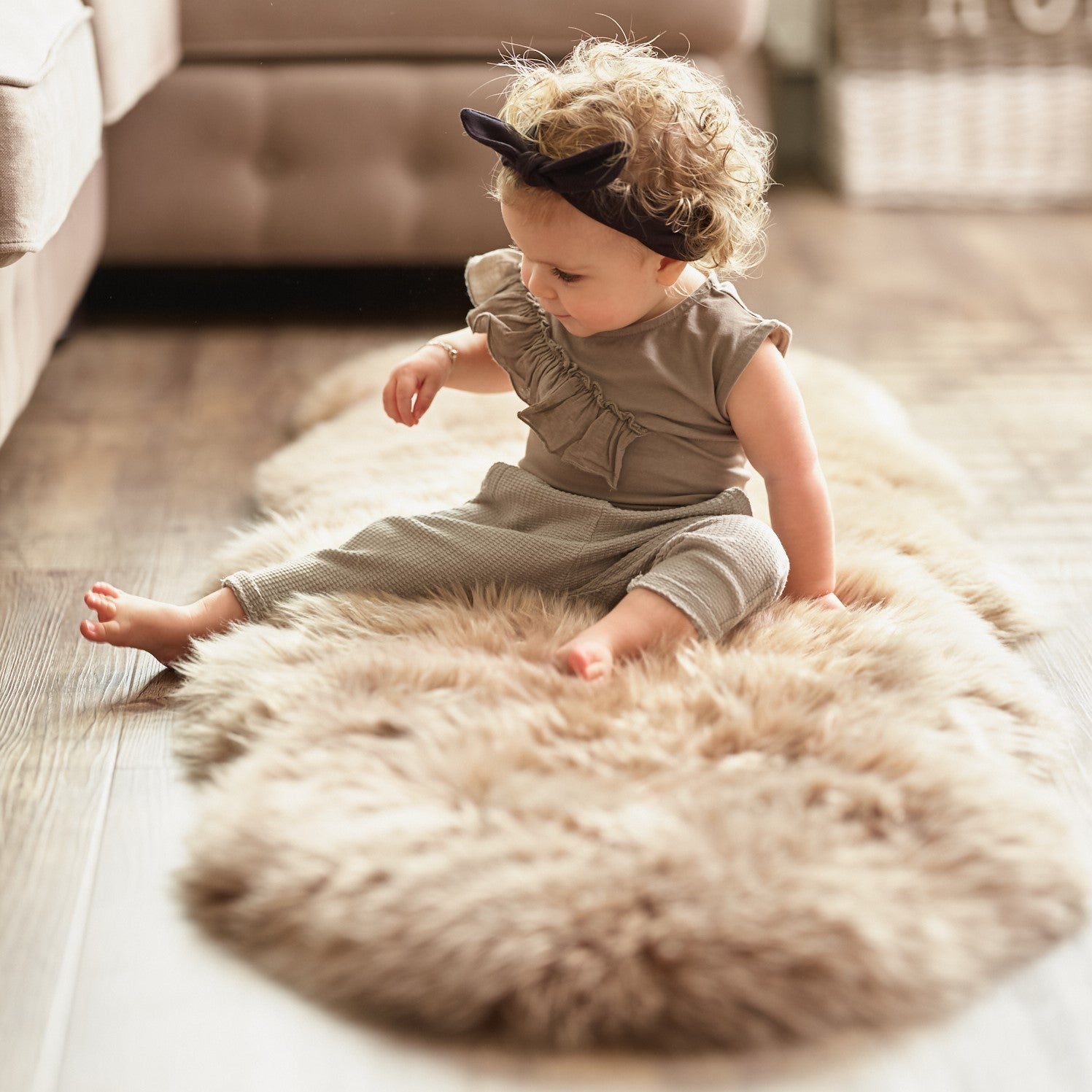 Double Long Wool Sheepskin Rug - 180cm x 55cm