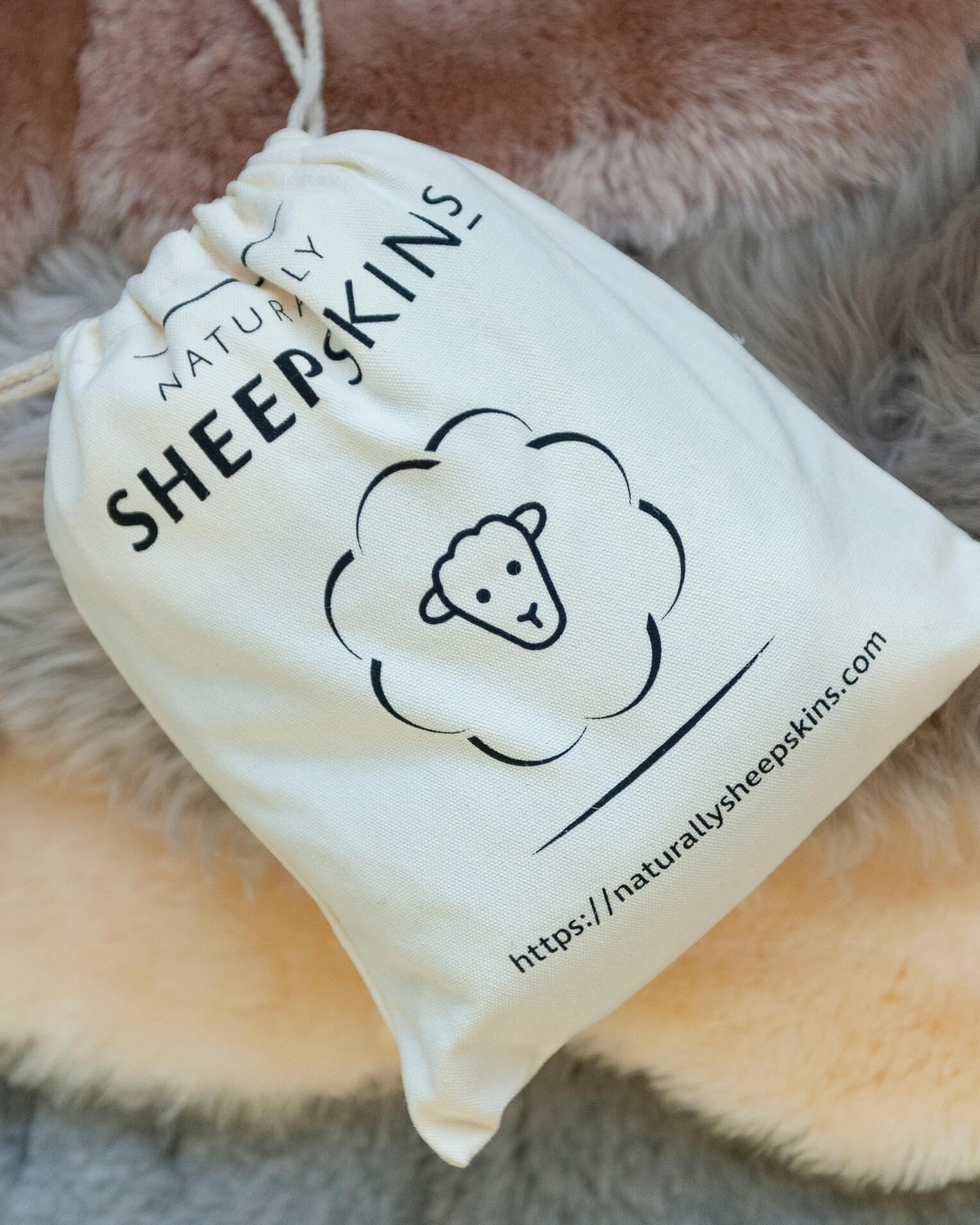 Naturally Sheepskins pram liner cloth bag