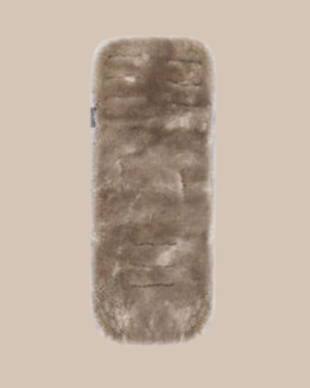 Natural sheepskins pram liner taupe flay lay