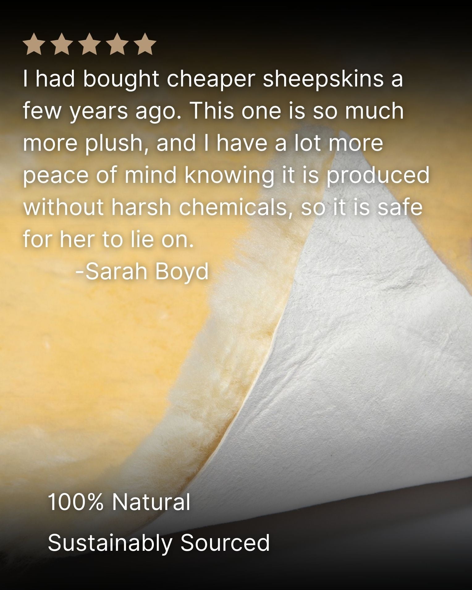 Baby Sheepskin Rug - Natural - 85cm x 48cm