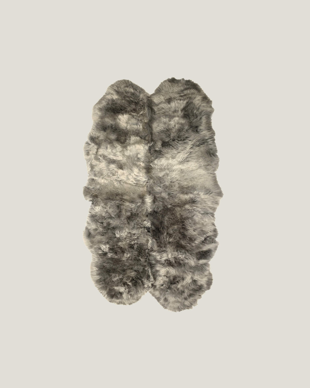 Silver Grey Quad Long Sheepskin Rug