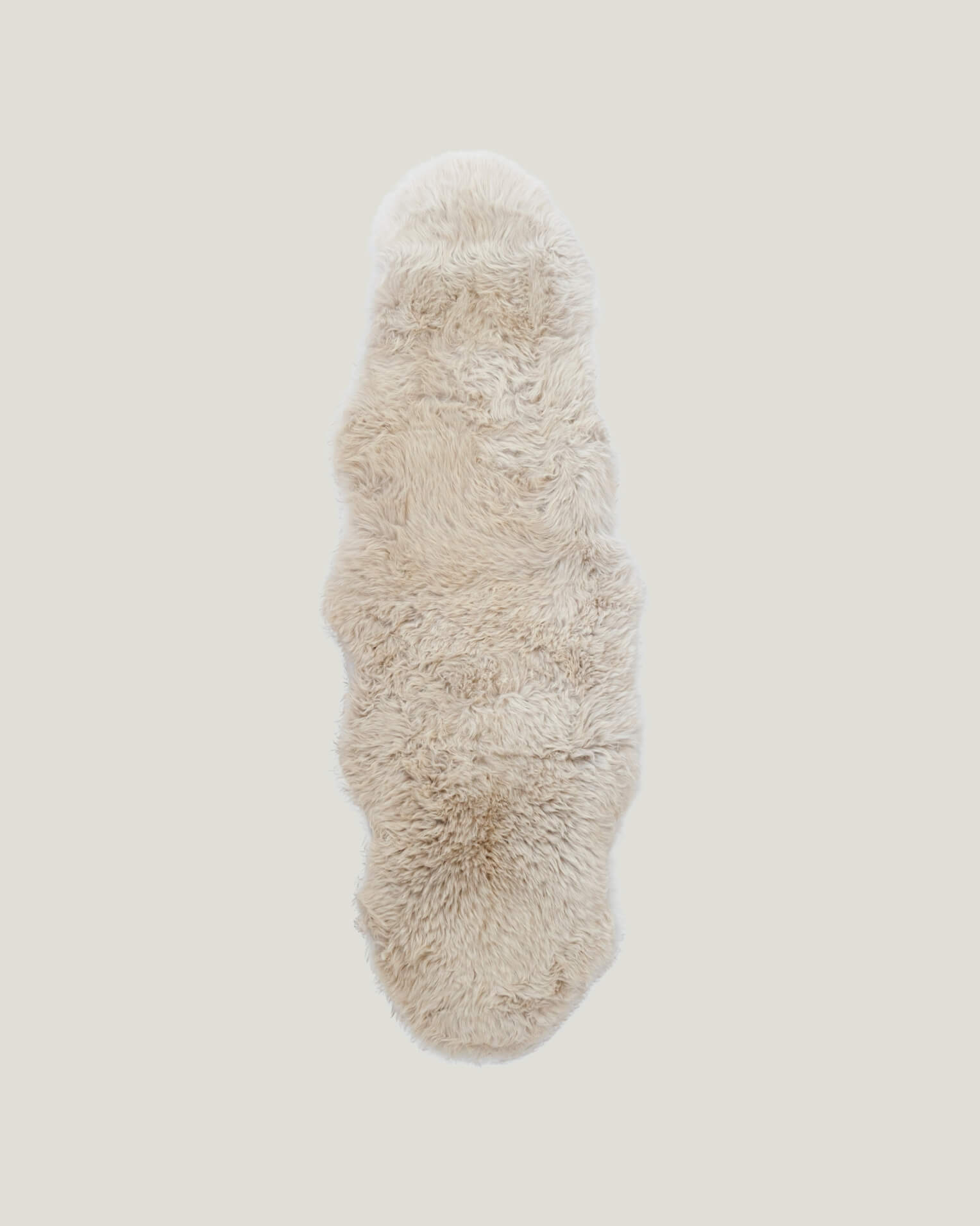 Stone Double Long Wool Sheepskin Rug 