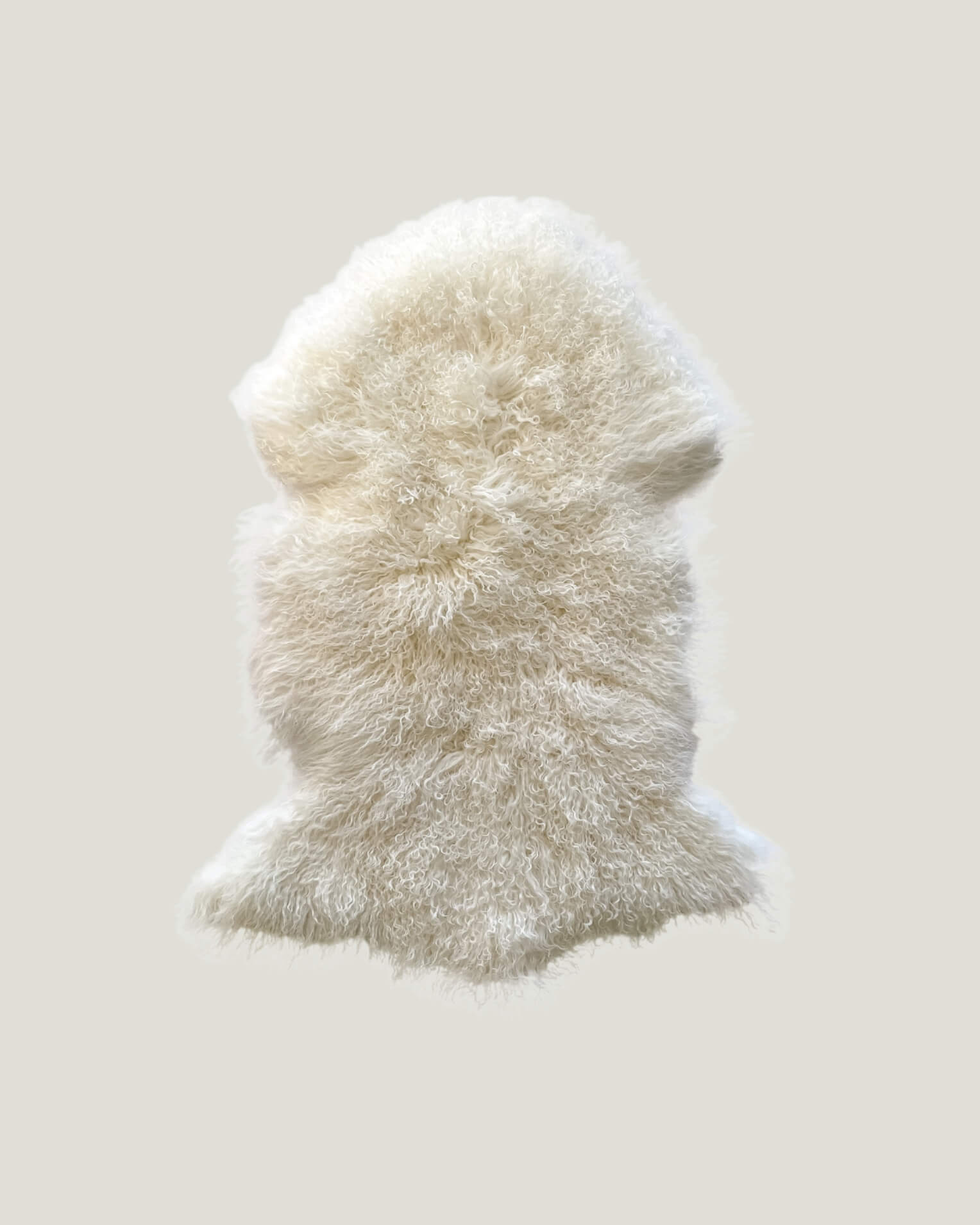 Ivory Mongolian Sheepskin Rug