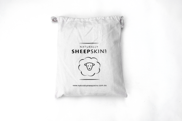 Sheepskin Pram Liner Re-Usable canvas bag