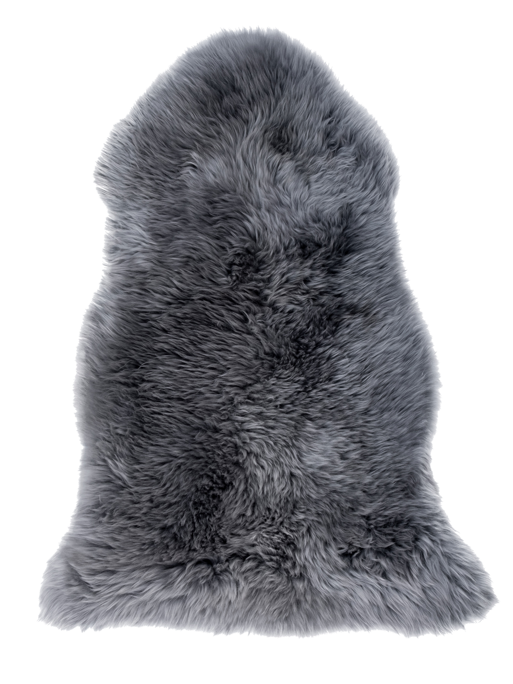 silver grey sheepskin wool single rug