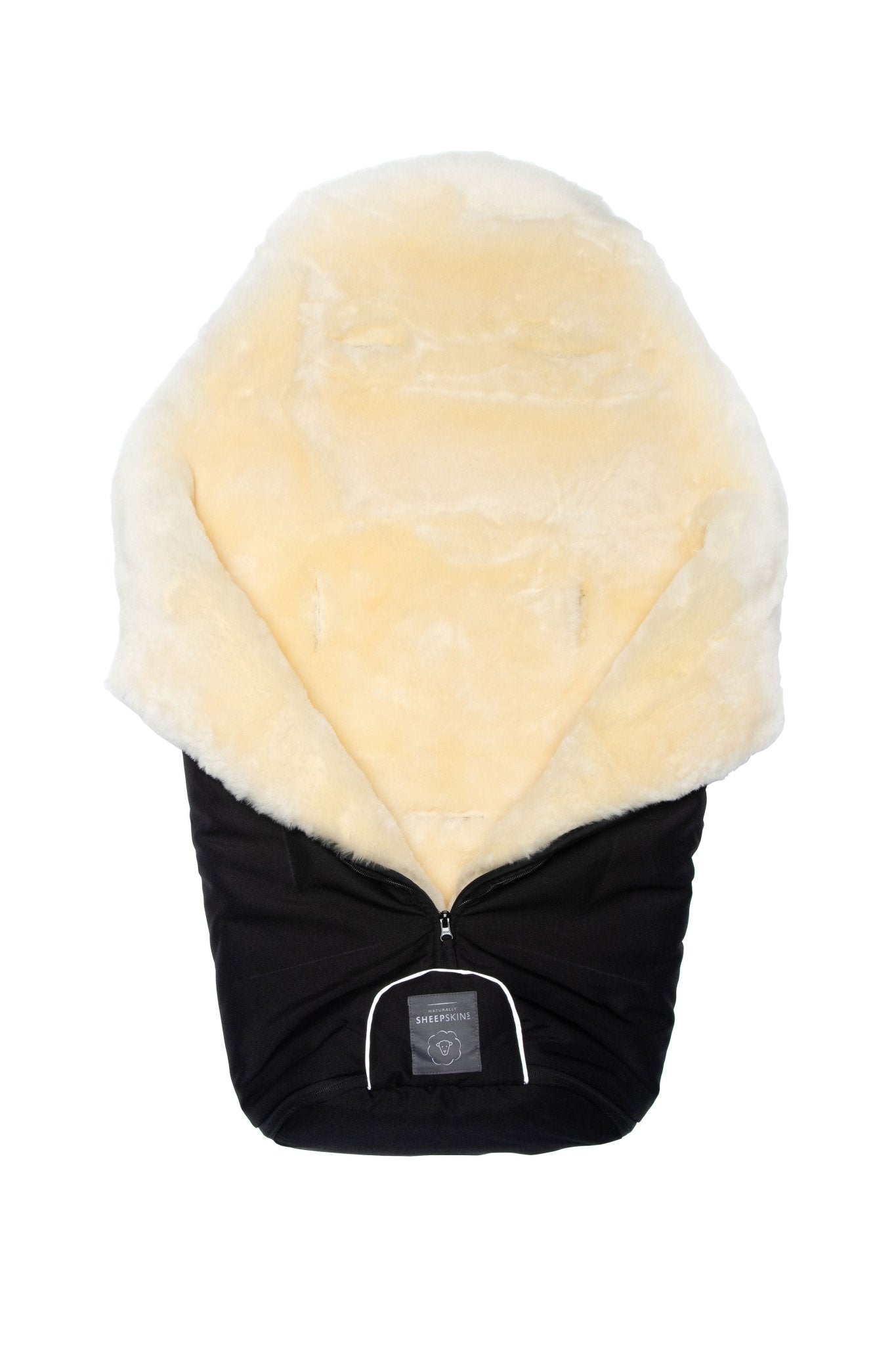 Sheepskin Footmuff Black - Naturally Sheepskins