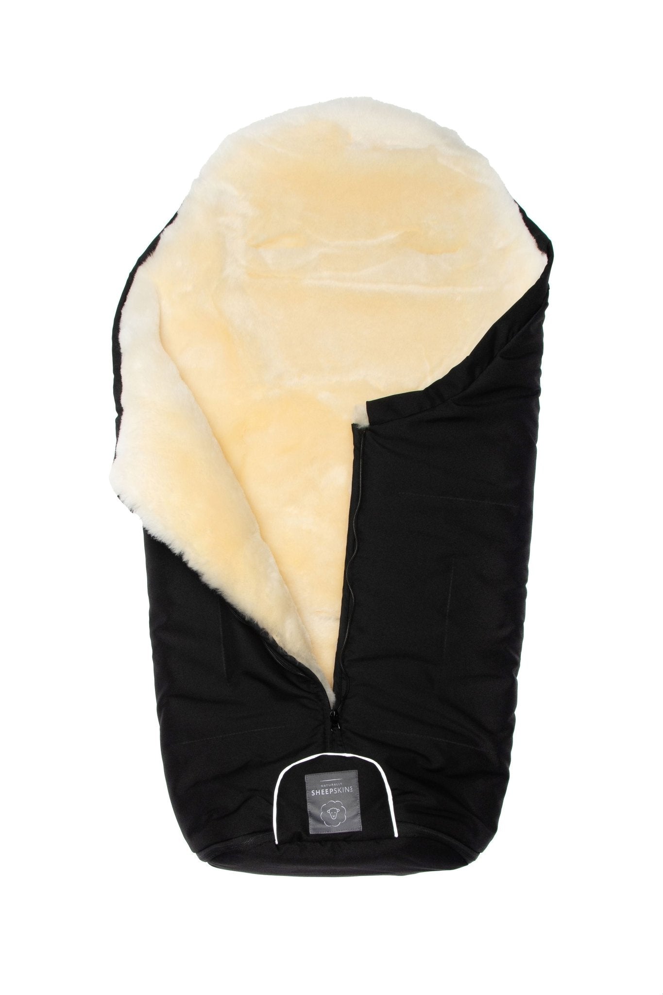 Sheepskin Footmuff Black - Naturally Sheepskins